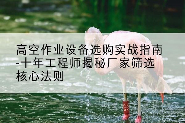 弥渡剪叉式升降机厂家-高空作业设备选购实战指南-十年工程师揭秘厂家筛选核心法则